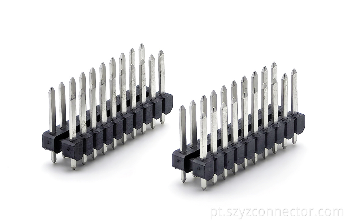 Conector de cabeçalho de pino de 3,5 mm 3.5mm Pitch Pin Header Connector Dual Row Straight H:2.4mm 2*10P